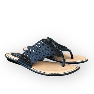 B.o.c. Born Concepts Laser Cut Thong Sandal in Black Size 9M